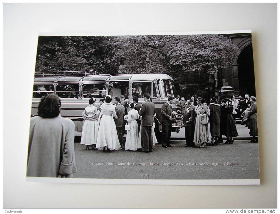 75 - PARIS EN 1950 * MARIAGE A NOTRE DAME DES CHAMPS BOULEVARD DU MONTPARNASSE * - Noces