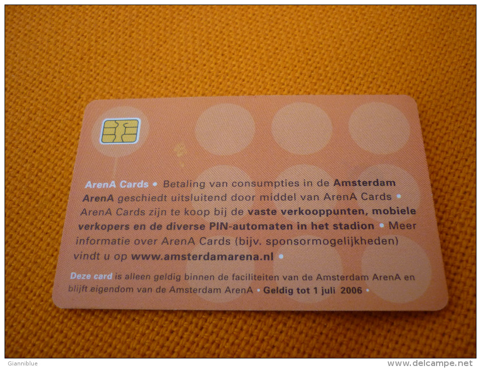 Ajax Amsterdam Arena Stadium Football Chip Card From Netherlands (KNVB Netherlands National Team Oranje) - Sport