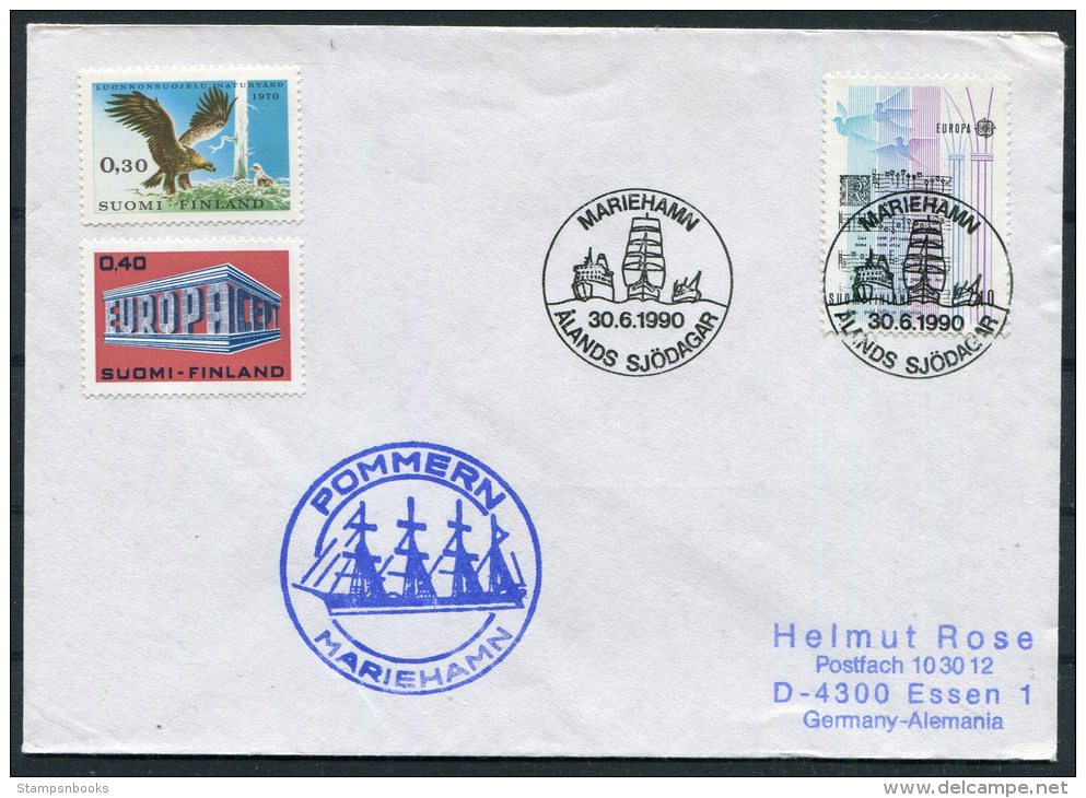 1990 Aland Finland Mariehamn Ship Cover - Aland