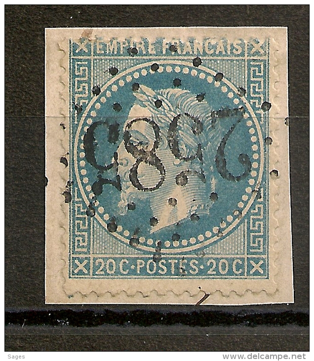 1 A3, 5° état, 20C NAPOLEON LAURE, Planché ! GC 2585 LA MURE D'ISERE. - 1863-1870 Napoleon III With Laurels