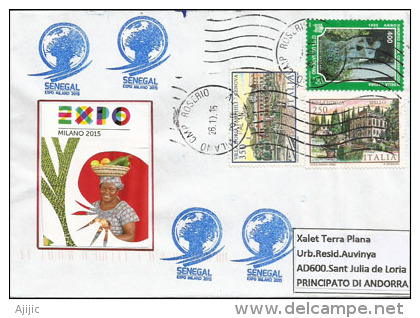 SENEGAL.UNIVERSAL EXPO MILANO 2015"Feeding The Planet" Letter From The SENEGALESE Pavilion, With The Official Stamp EXPO - 2015 – Milán (Italia)