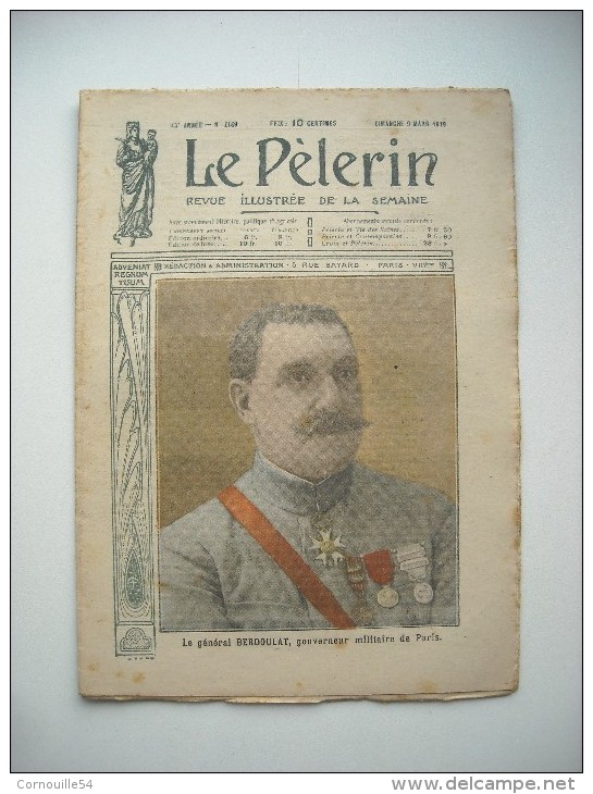 LE PELERIN N° 2189 DE 1919. APRES L’ATTENTAT CONTRE M. CLEMENCEAU, LA FOULE ET BOLCHEVISTE COTTIN. RAGUSE. FRANCS MACONS - 1900 - 1949