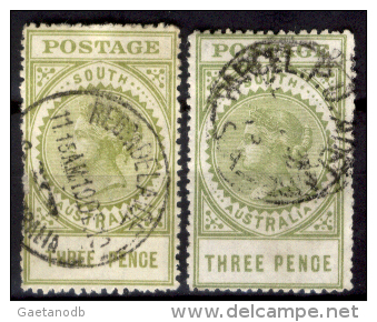 Australia-del-Sud-017 - 1906 - Y&T N.110,110a (o), Privi Di Difetti Occulti. - Oblitérés