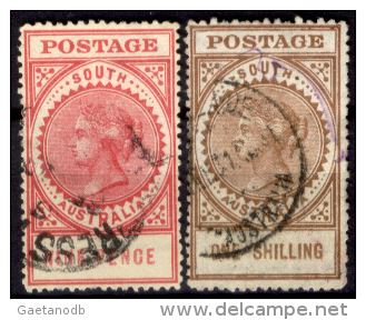 Australia-del-Sud-019 - 1906 - Y&T N.114,115 (o), Privi Di Difetti Occulti. - Gebruikt