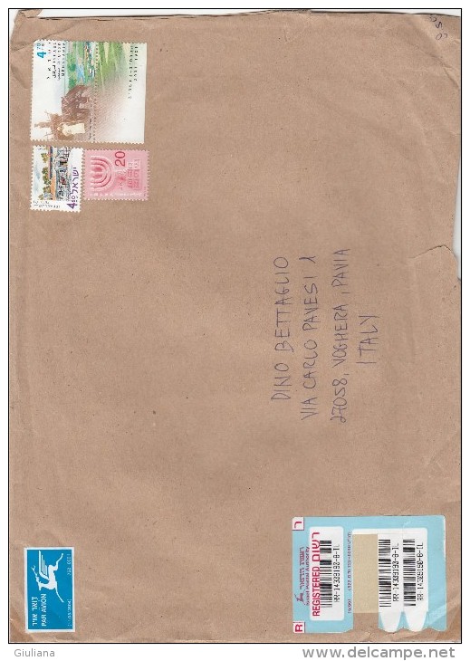 Israele 2007 - Lettera Racc. X L´Italia Affrancata Con 3 Stamps - Lettres & Documents