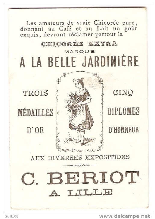 Jolie Chromo Chicorée BERIOT Lille Char Charles V Voiture Carrosse Attelage Cheval Village Belle Jardinière A7-17 - Sonstige & Ohne Zuordnung