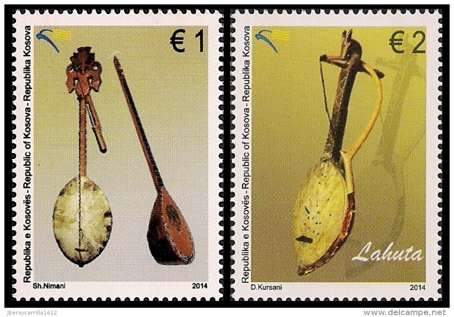 REPUBLIQUE DU  KOSOVO /KOSOVO - EUROPA – CEPT 2014 THEME " INSTRUMENTS NATIONALE De MUSIQUE" -SÈRIE De 2 V. - 2014