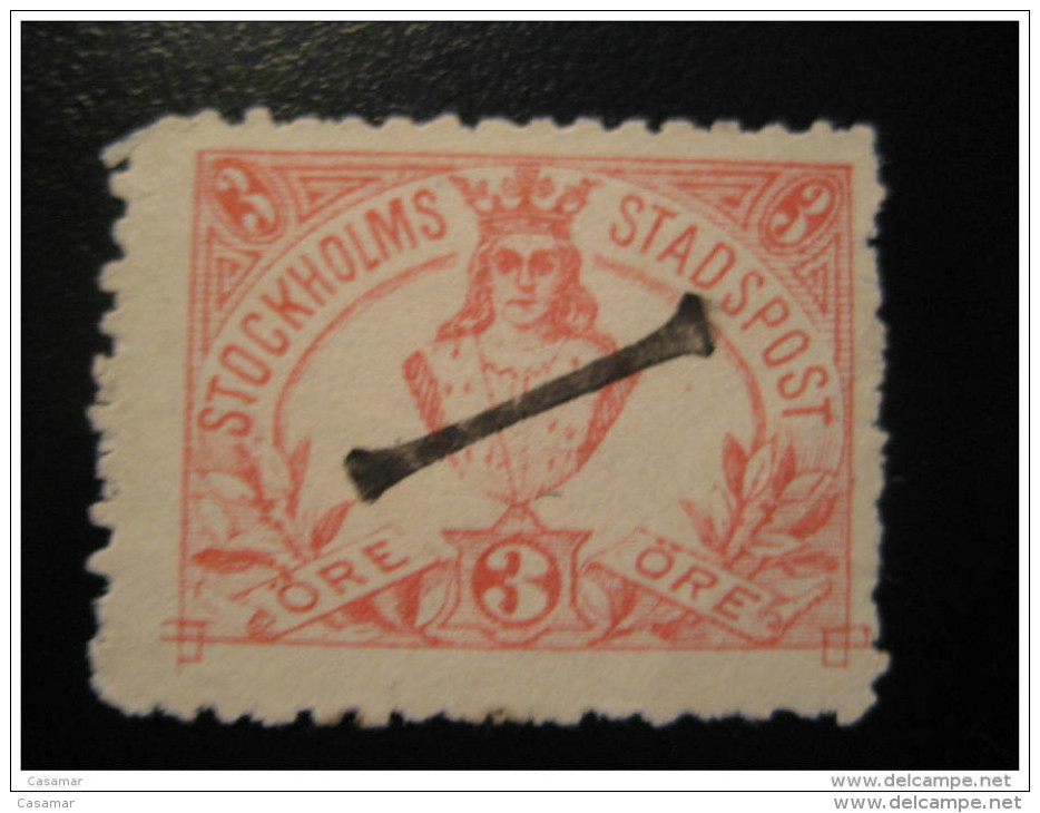 Stockholm 3 Ore LOCAL Lokal Post Stamp I Cancel Local Stamp - Emisiones Locales