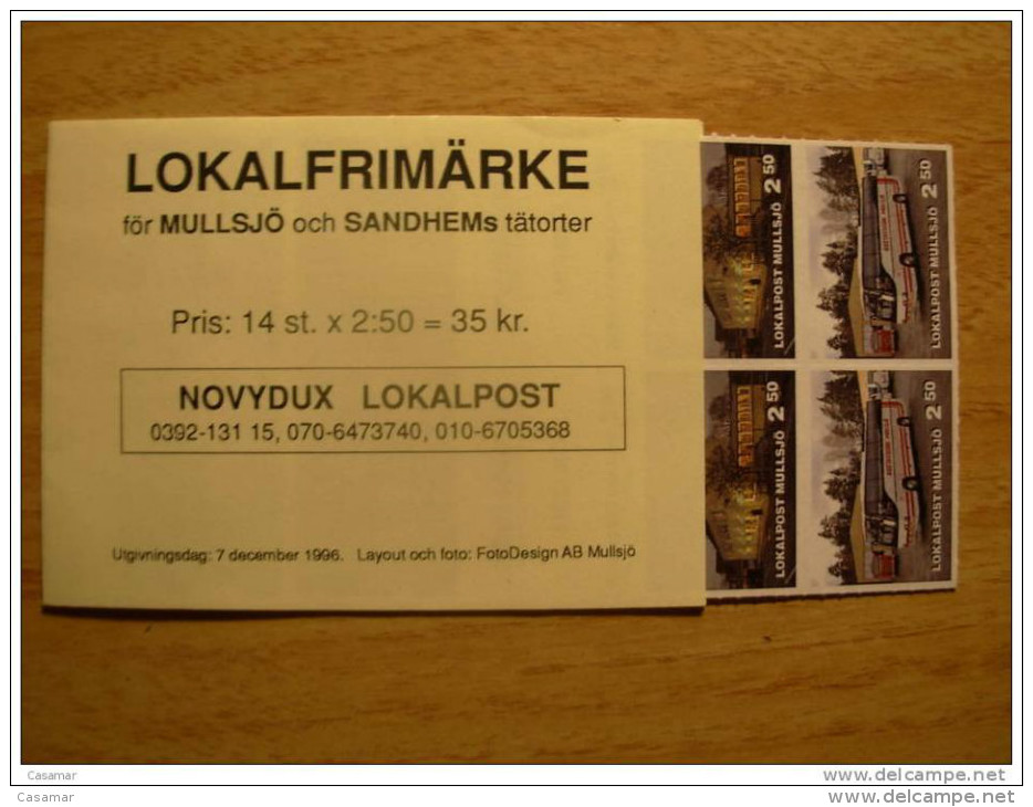 MULLSJO Mullsjö Novydux Lokalpost Carnet Booklet - Emissions Locales