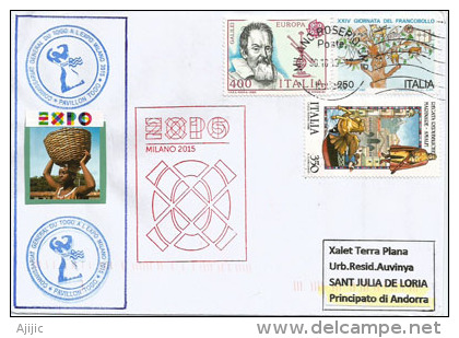 République Togolaise.EXPO MILANO 2015 ,lettre Du Pavillon TOGOLAIS Adressée En Andorre,avec Tampon Officiel De L´EXPO - Togo (1960-...)