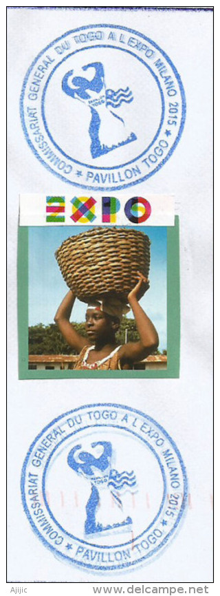 République Togolaise.EXPO MILANO 2015 ,lettre Du Pavillon TOGOLAIS Adressée En Andorre,avec Tampon Officiel De L´EXPO - Togo (1960-...)