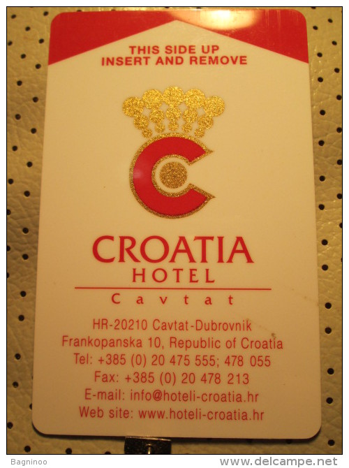 Hotel Croatia Cavtat Croatia Hotel Key Card - Hotel Keycards