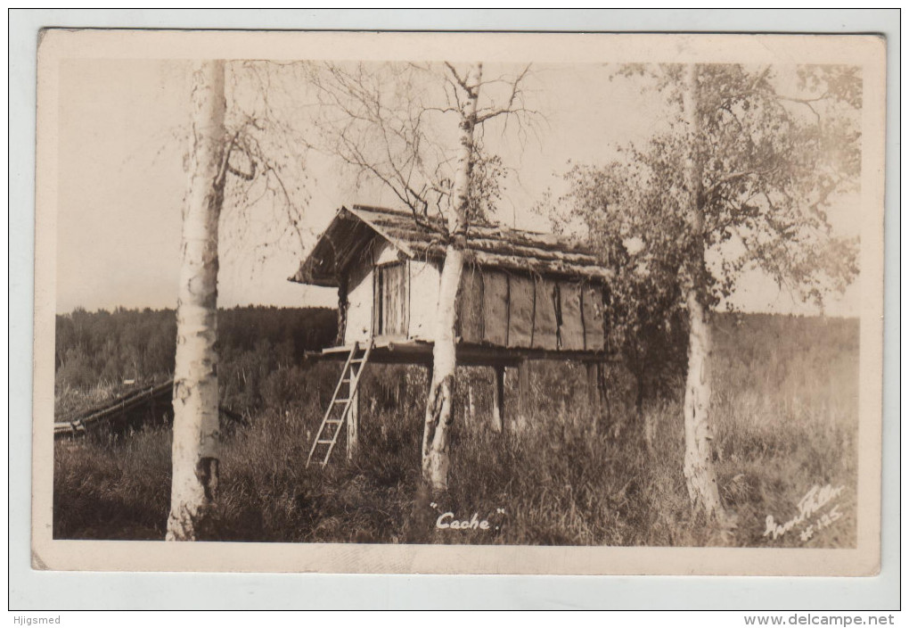 America United States Alaska ? Cache Indian Native American RPPC Real Photo Post Card Postkarte POSTCARD - America