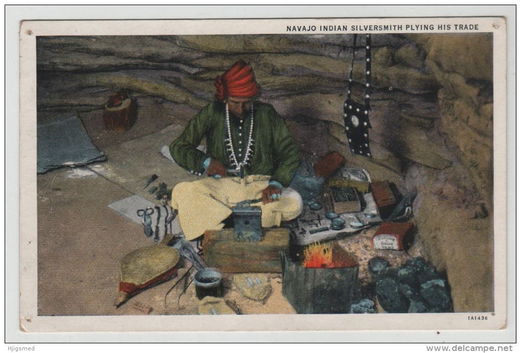 America United States Navajo Indian Silver Smith Native American Post Card Postkarte POSTCARD - Amérique