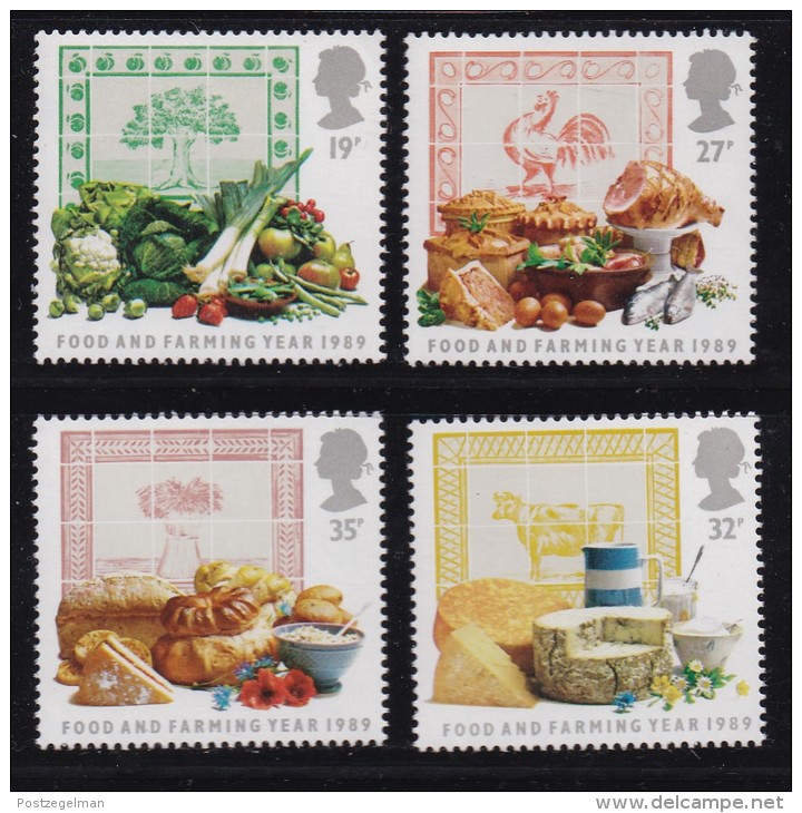 UK, 1989, Mint Never Hinged Stamps , Food &amp; Farming, 1194-1197 , #1036 - Ongebruikt