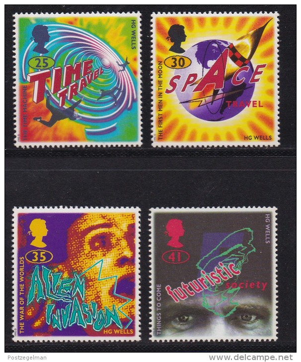 UK, 1995, Mint Never Hinged Stamps , The Time Machine, 1576-1579 #1069 - Unused Stamps