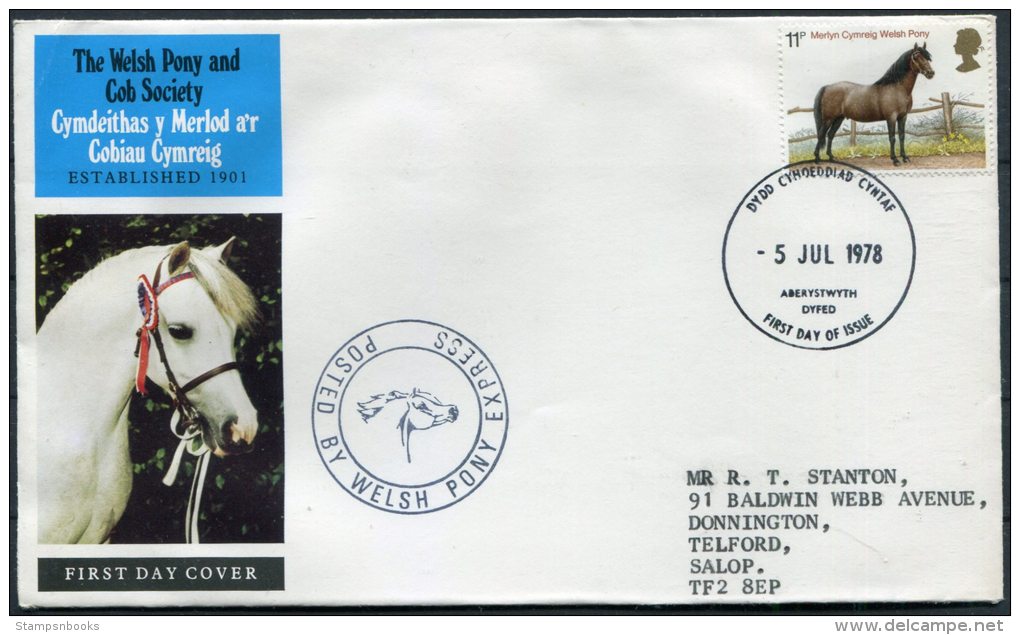 1978 GB Welsh Pony Express FDC - Covers & Documents