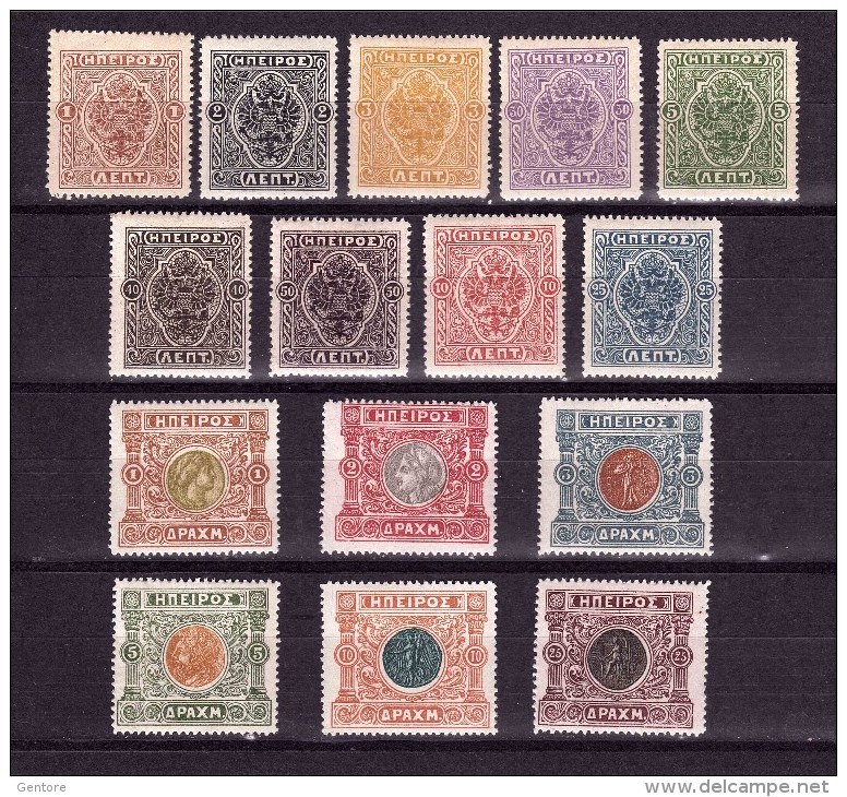 EPIRO 1915 Moscopolis Very Scarce Cpl. Set  Of 15  MINT NEVER HINGED ** - Emissions Locales