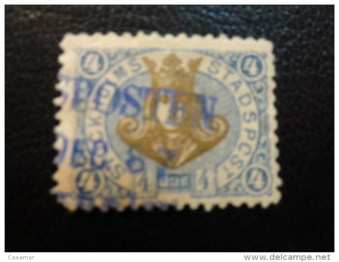 Stockholm Local Stamp Stadsposten Cancel - Local Post Stamps