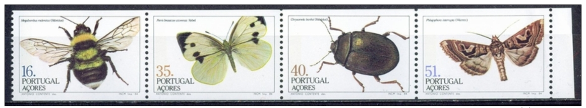 F010 FAUNA INSECTEN INSECTS VLINDERS BUTTERFLIES PAPILLONS SCHMETTERLINGE MARIPOSAS PORTUGAL ACORES 1984 PF/MNH - Papillons