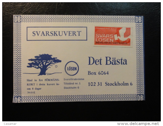 Svarslosen Svarskuvert Local Stamp On Cover - Lokale Uitgaven