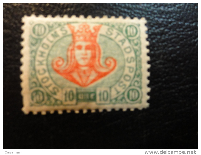 Stockholm Stadpost Local Stamp 10 Ore Capitale Letters Lettres Majuscules - Emisiones Locales