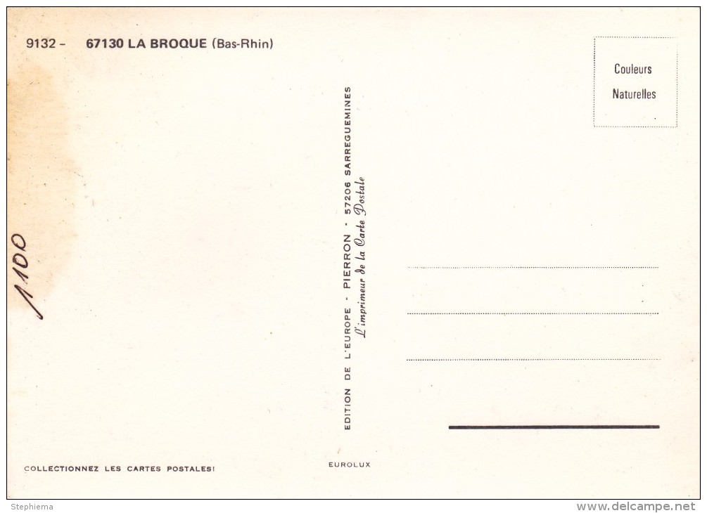 Carte Postale, Vue Panoramique, La Broque - La Broque