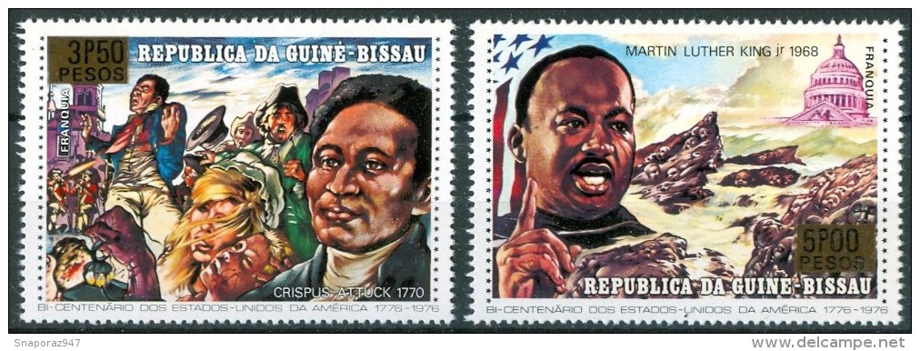 1977 Guinea Bissau Martin Luther King Set +2 Block MNH** Bic15 - Martin Luther King