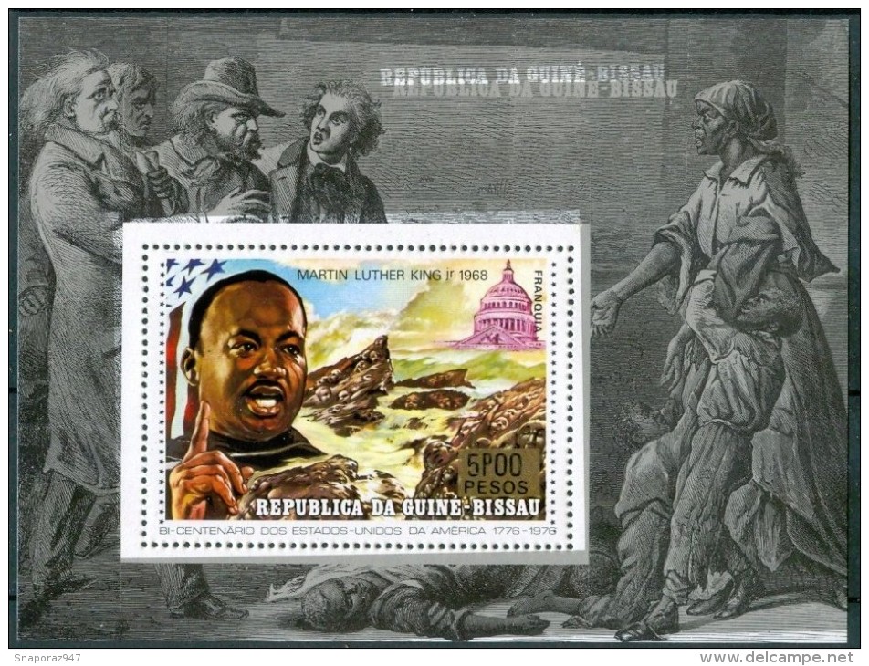 1977 Guinea Bissau Martin Luther King Set +2 Block MNH** Bic15 - Martin Luther King