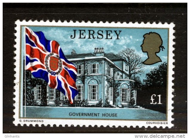 GB JERSEY - 1976 DEFINITIVE £1 STAMP SG 154 FINE MNH ** - Jersey