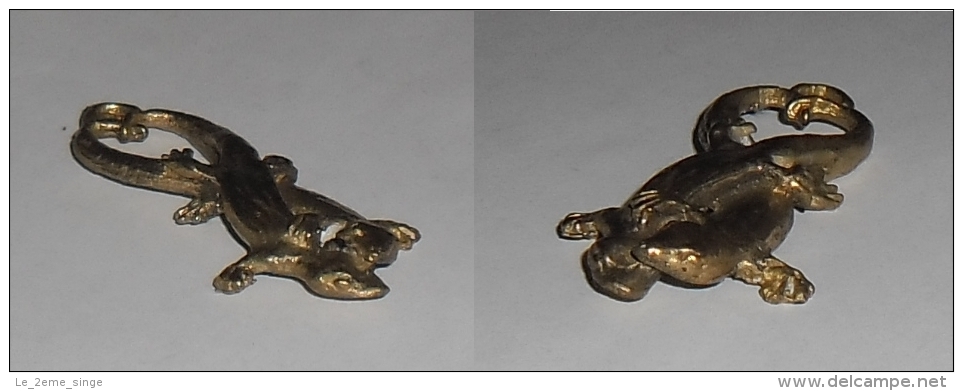 Bronze Miniature Couple De Geckos Fonte Cire Perdue Statuette - Bronzes