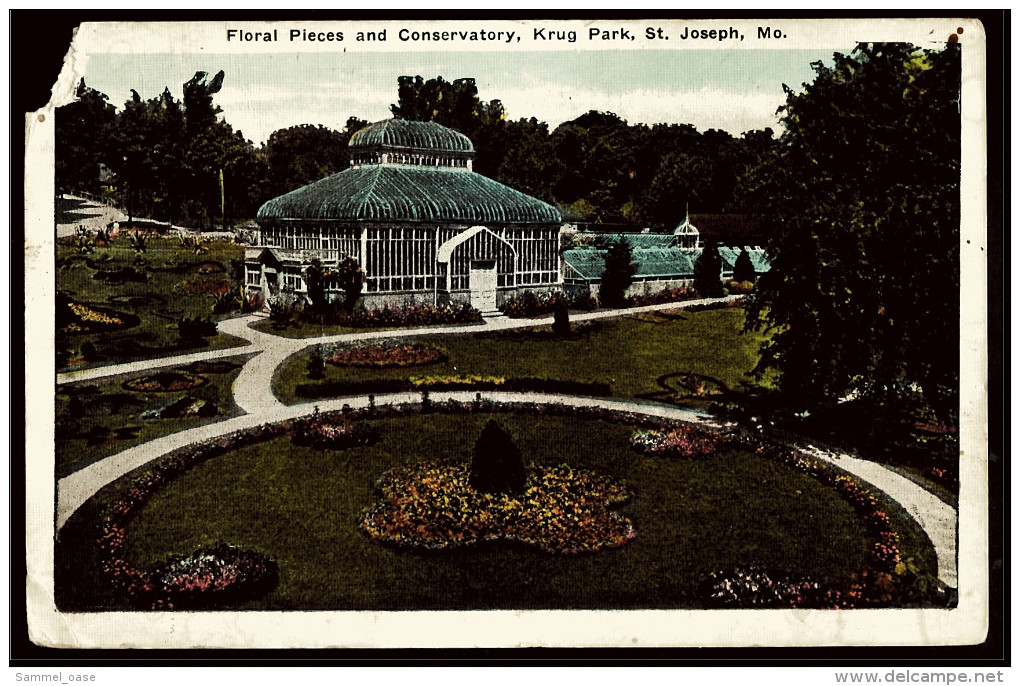 Saint Joseph Krug Park  -  Floral Pices And Conservatory  -  Ansichtskarte Ca. 1923    (5694) - St Joseph