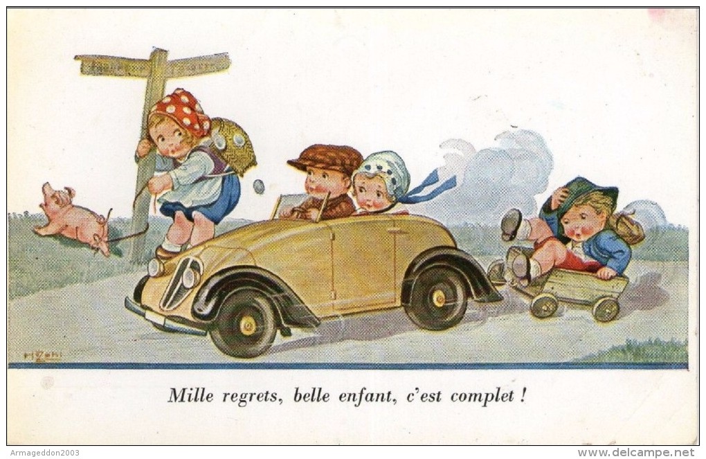 Y31  / CPA ILLUSTRATEUR SIGNE ZAHL / ENFANTS /1000 REGRETS BELLE ENFANT C´EST COMPLET - Zahl, H.