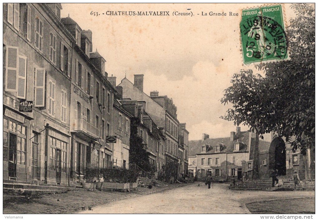 V1211 Cpa 23 Chatelus Malvaleix - La Grande Rue - Chatelus Malvaleix