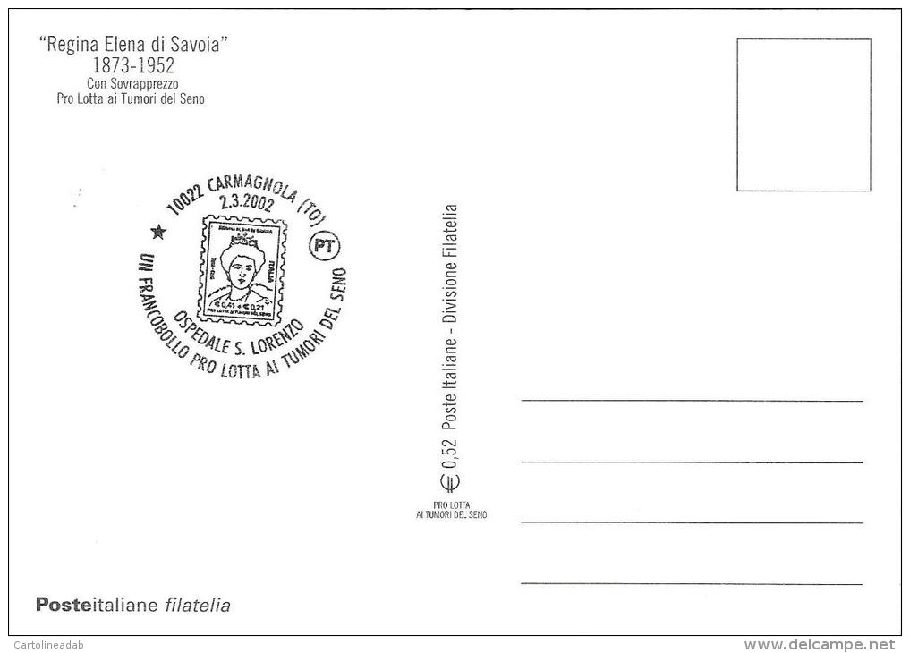 [MD0612] CPM - REGINA ELENA DI SAVOIA - 1873-1952 - CON ANNULLO 2.3.2002 - NV - Case Reali