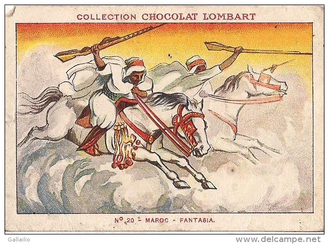 CHROMO CHOCOLAT LOMBART MAROC FANTASIA IMPRIMERIE NORGEU - Lombart