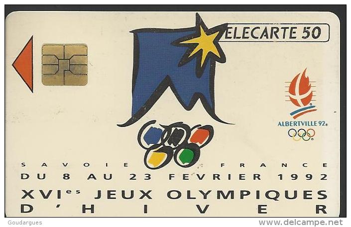 XVIè Jeux Olympiques D'hiver Du 8 Au 23 Férier 1992 à Albertville - Carte Utilisée 50 Unités - N°: A 215822 - Juegos Olímpicos