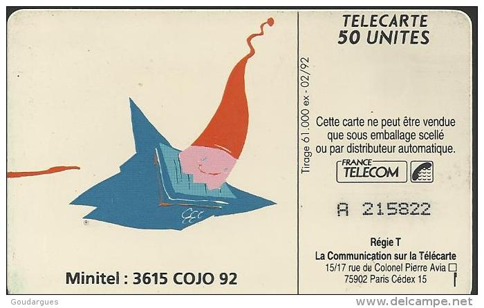 XVIè Jeux Olympiques D'hiver Du 8 Au 23 Férier 1992 à Albertville - Carte Utilisée 50 Unités - N°: A 215822 - Jeux Olympiques