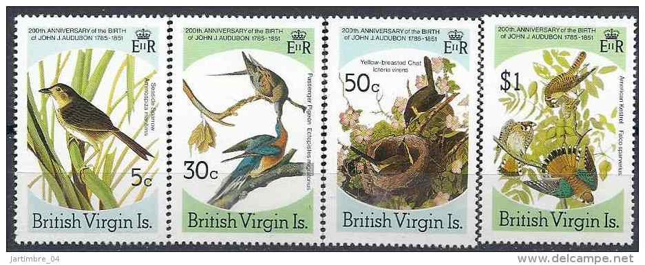 1985 Iles VIERGES 535-38** Audubon, Oiseaux - Britse Maagdeneilanden