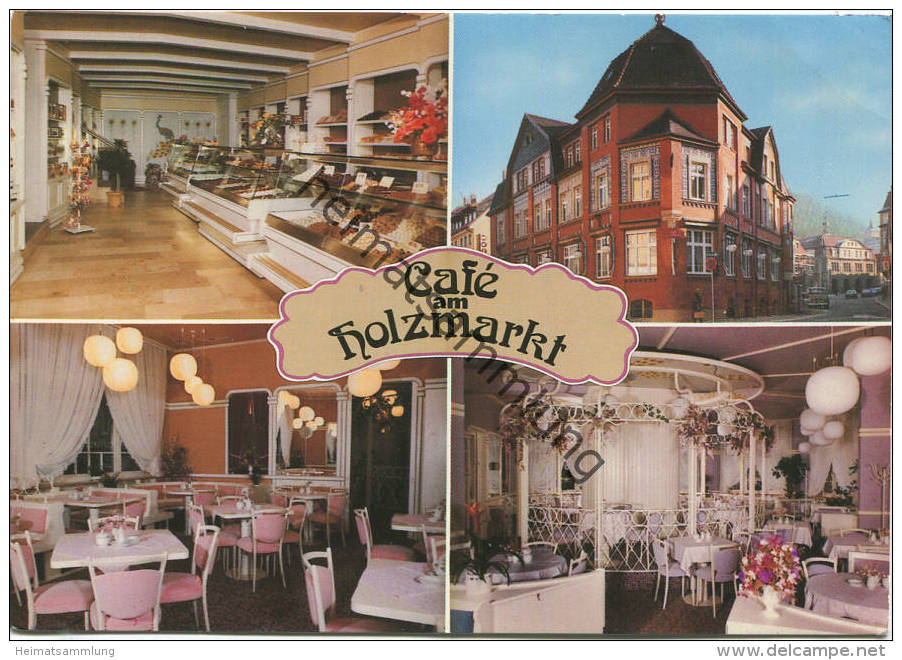 Kulmbach Klostergasse 12 - Cafe Am Holzmarkt Inh. Franz Josef Griesenbrock - Rückseitig Werbung - Verlag Gebr. Metz Tübi - Kulmbach