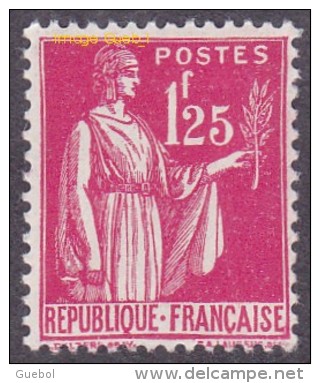 France N°  370 ** Type Paix  De La 5ème Série Le 1fr25 Rose - Ungebraucht