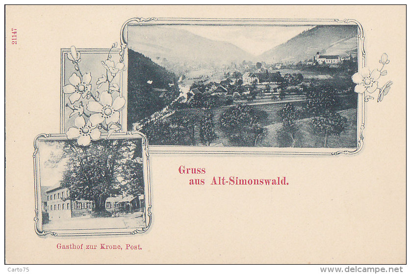 Allemagne - Gruss Aus Alt-Simonswald - Gasthof Zur Krone, Post - Emmendingen