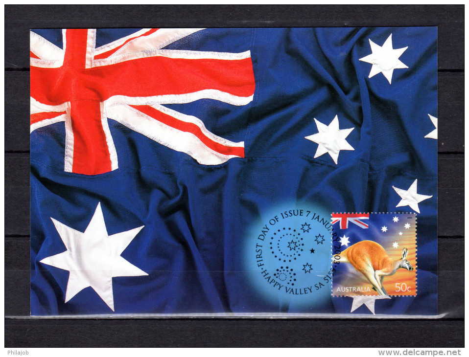 AUSTRALIE 2003 : Carte Maximum Et PAP Neuf " DRAPEAU / KANGOUROU  / ETOILES ". Parfait état. CM - Other & Unclassified