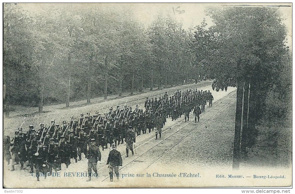 Camp De Beverloo,prise Sur La Chaussée D'Echtel Gelopen Kaart 1905 - Leopoldsburg (Camp De Beverloo)