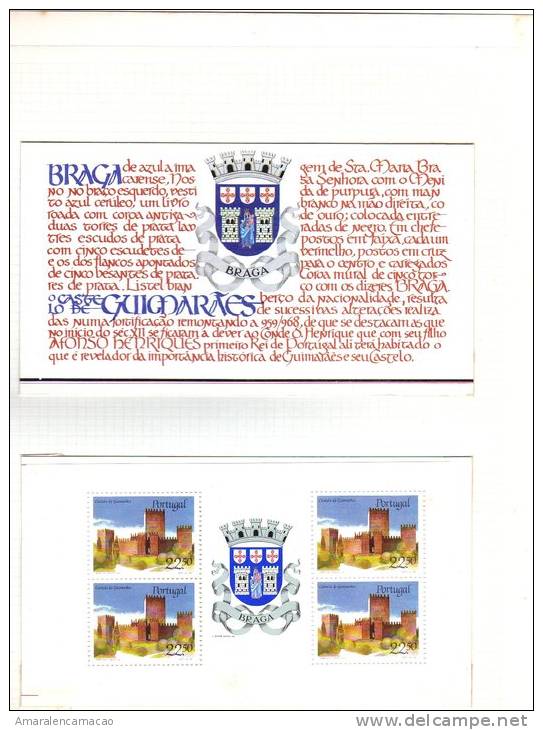 TIMBRES  - (CARNET) - PORTUGAL - CHATEAUX ET ARMES DU PORTUGAL - (BRAGA) - Non Classés