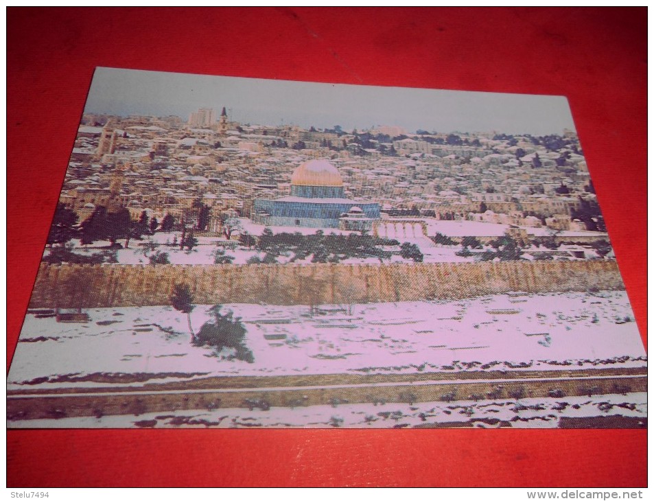 B561 Gerusalemme Panorama Innevato Non Viaggiata Pieghina Angolo - Palestina