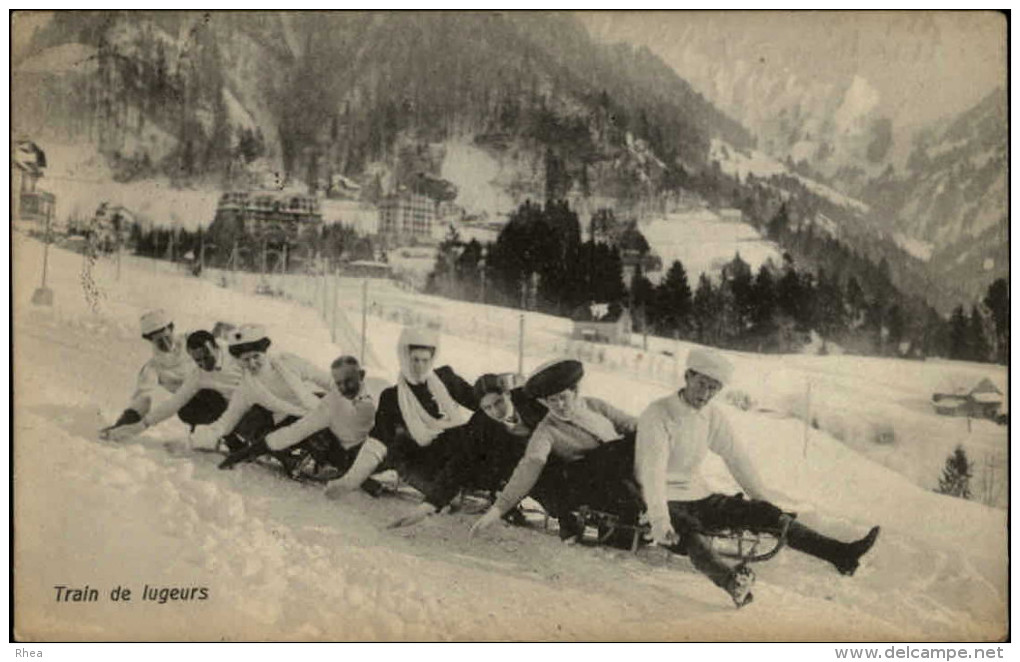 SPORTS D'HIVER - LUGE - Train De Lugeurs - SUISSE - Sports D'hiver