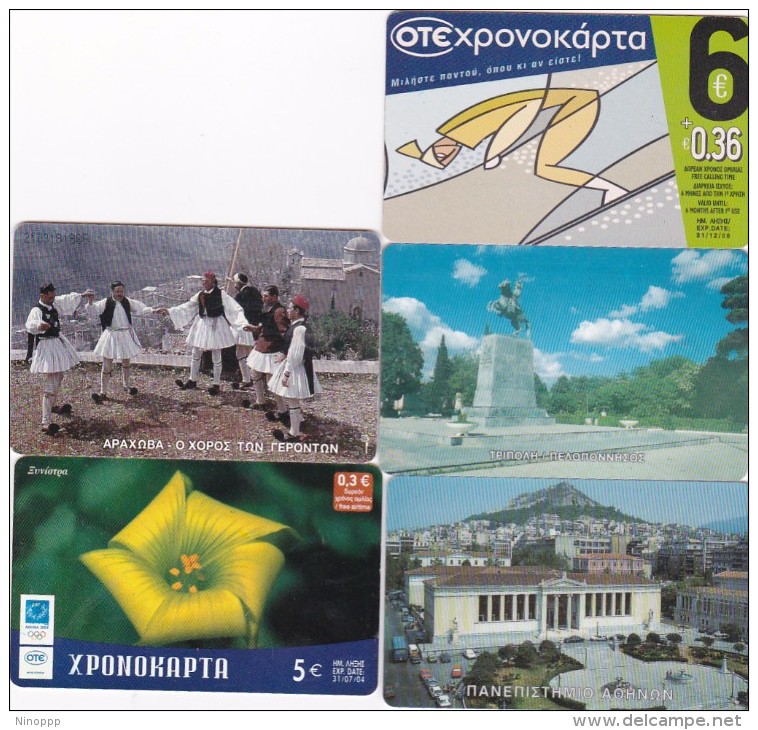 Greece Lot 5 Used Phonecards Lot 1 - Greece