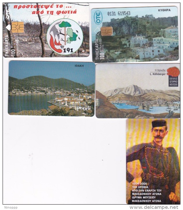 Greece Lot 5 Used Phonecards Lot 3 - Greece