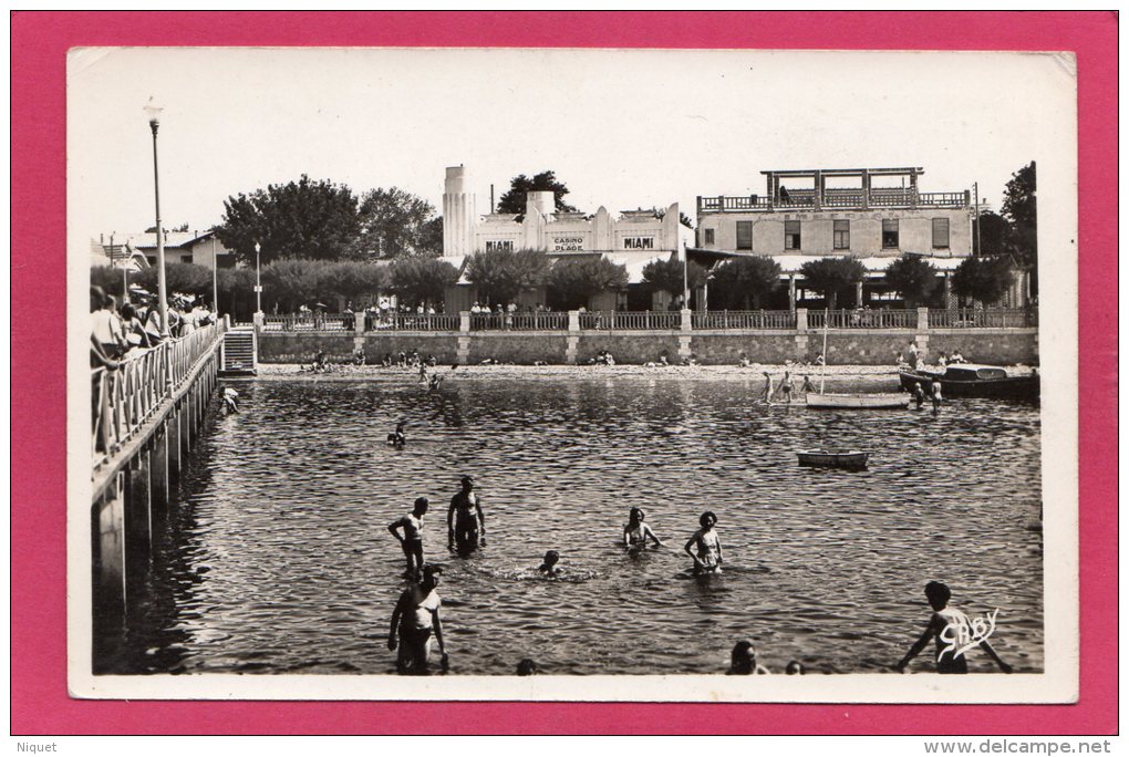 33 GIRONDE ANDERNOS, Le Casino Miami, La Jetée, La Plage, Animée, (Gaby, Artaud, Nantes) - Andernos-les-Bains